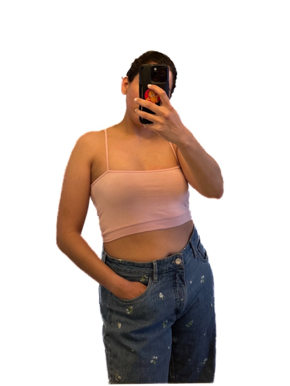 Set of 4 Cropped Tank Tops - Lavender, Olive, Pink, Light Blue